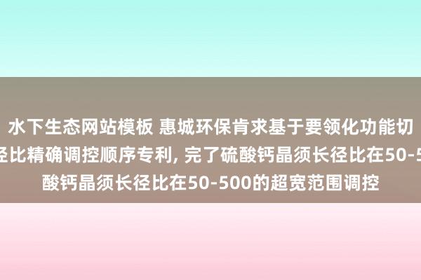 水下生态网站模板 惠城环保肯求基于要领化功能切换的硫酸钙晶须长径比精确调控顺序专利， 完了硫酸钙晶须长径比在50-500的超宽范围调控